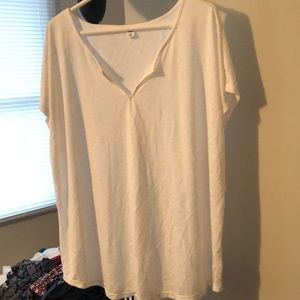 Old navy linen split neck short sleeve